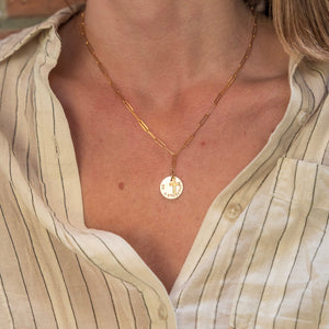 paperclip Necklace, personalize chain with different disc to personalize.